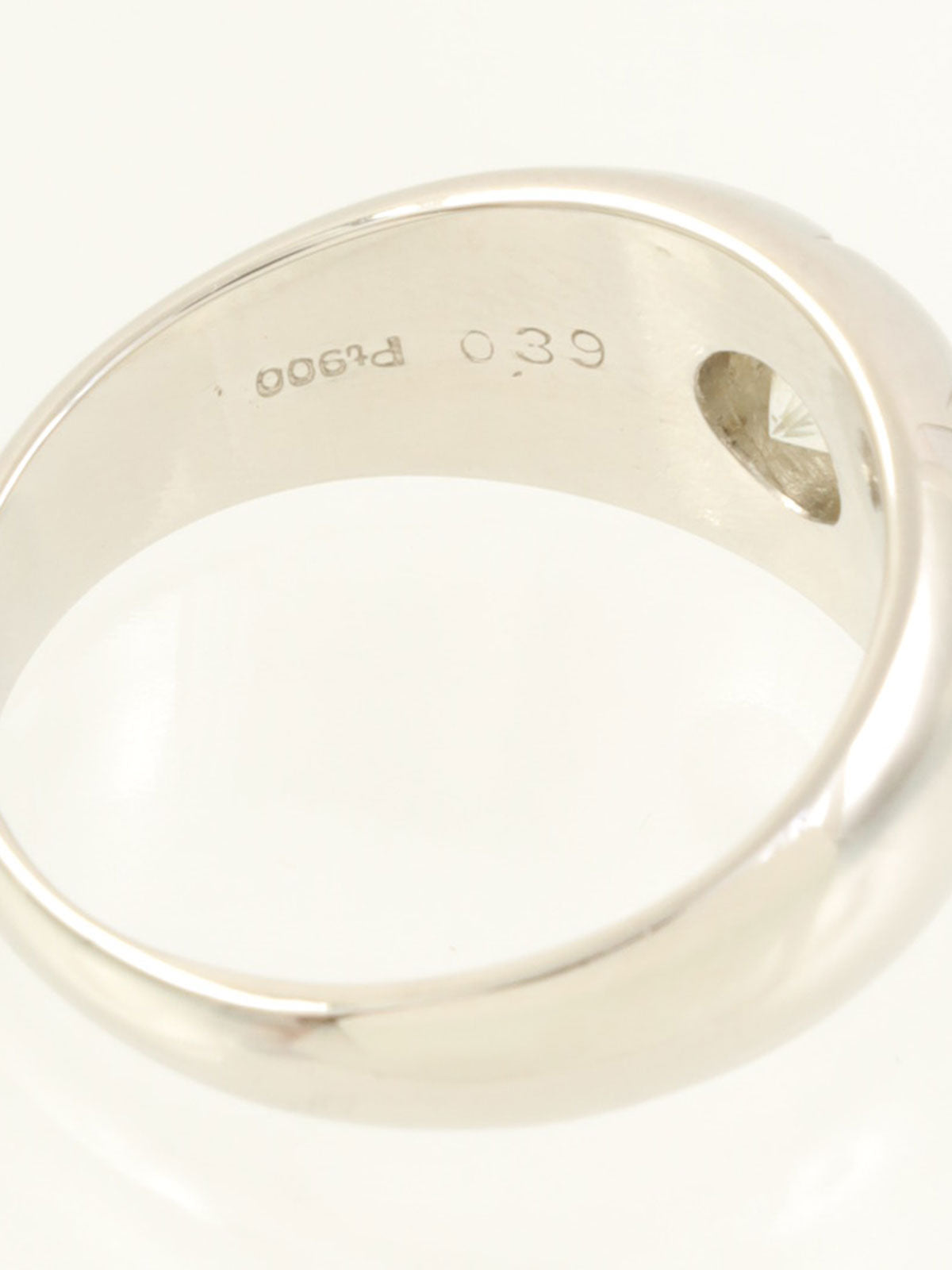 Platinum Diamond Design Ring Silver