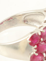18K Ruby Diamond Ring #53 Pink/Silver