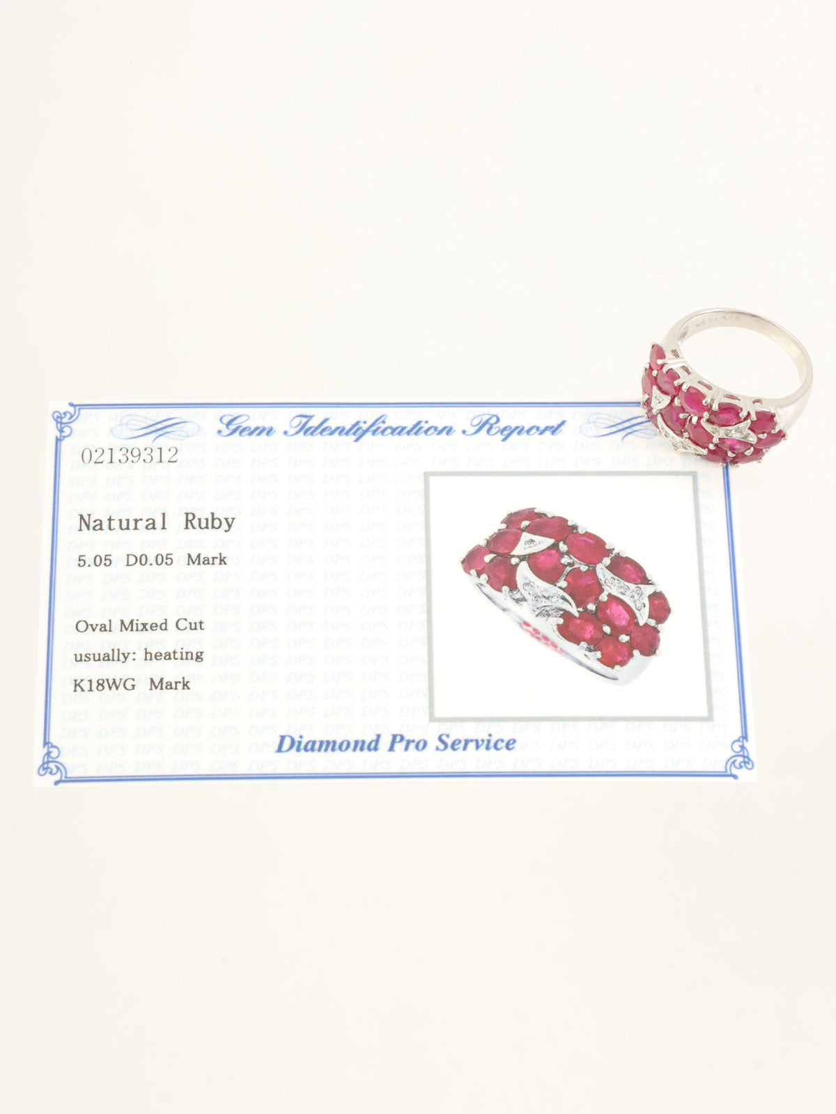 18K红宝石钻石戒指，粉色/银色