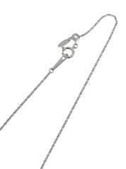 18Kダイヤモンドサファイアデザインネックレス シルバー/ブルー