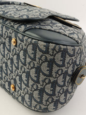 トロッターパターンダブルサドルバッグ ネイビー