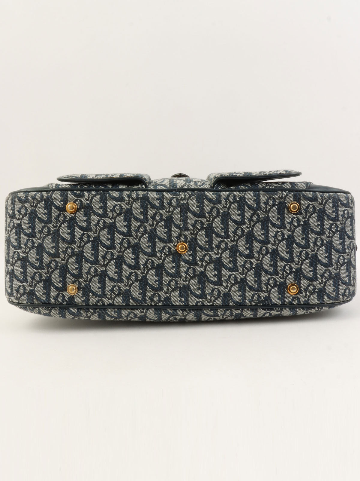 トロッターパターンダブルサドルバッグ ネイビー