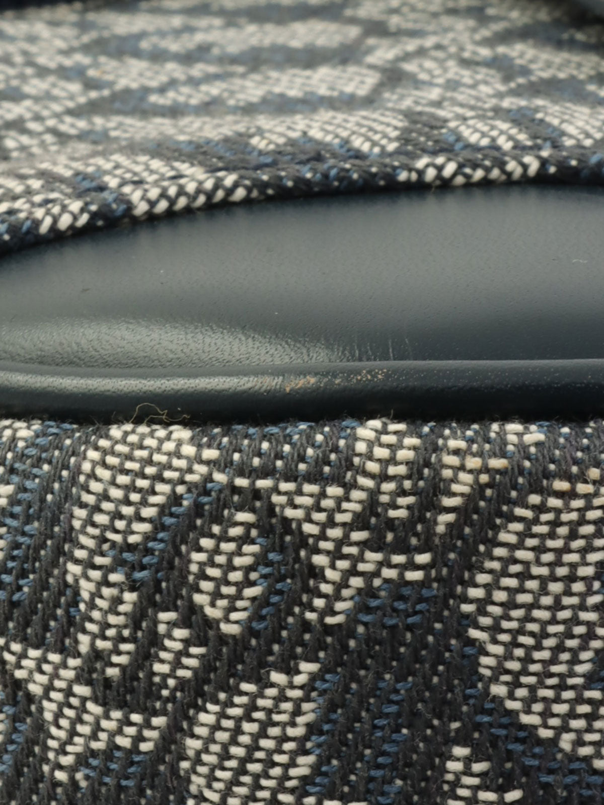 トロッターパターンダブルサドルバッグ ネイビー