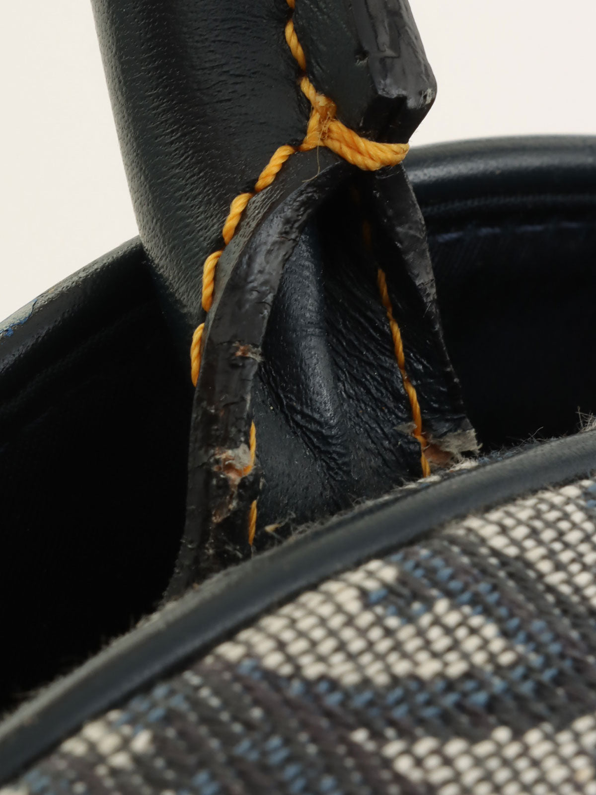 トロッターパターンダブルサドルバッグ ネイビー