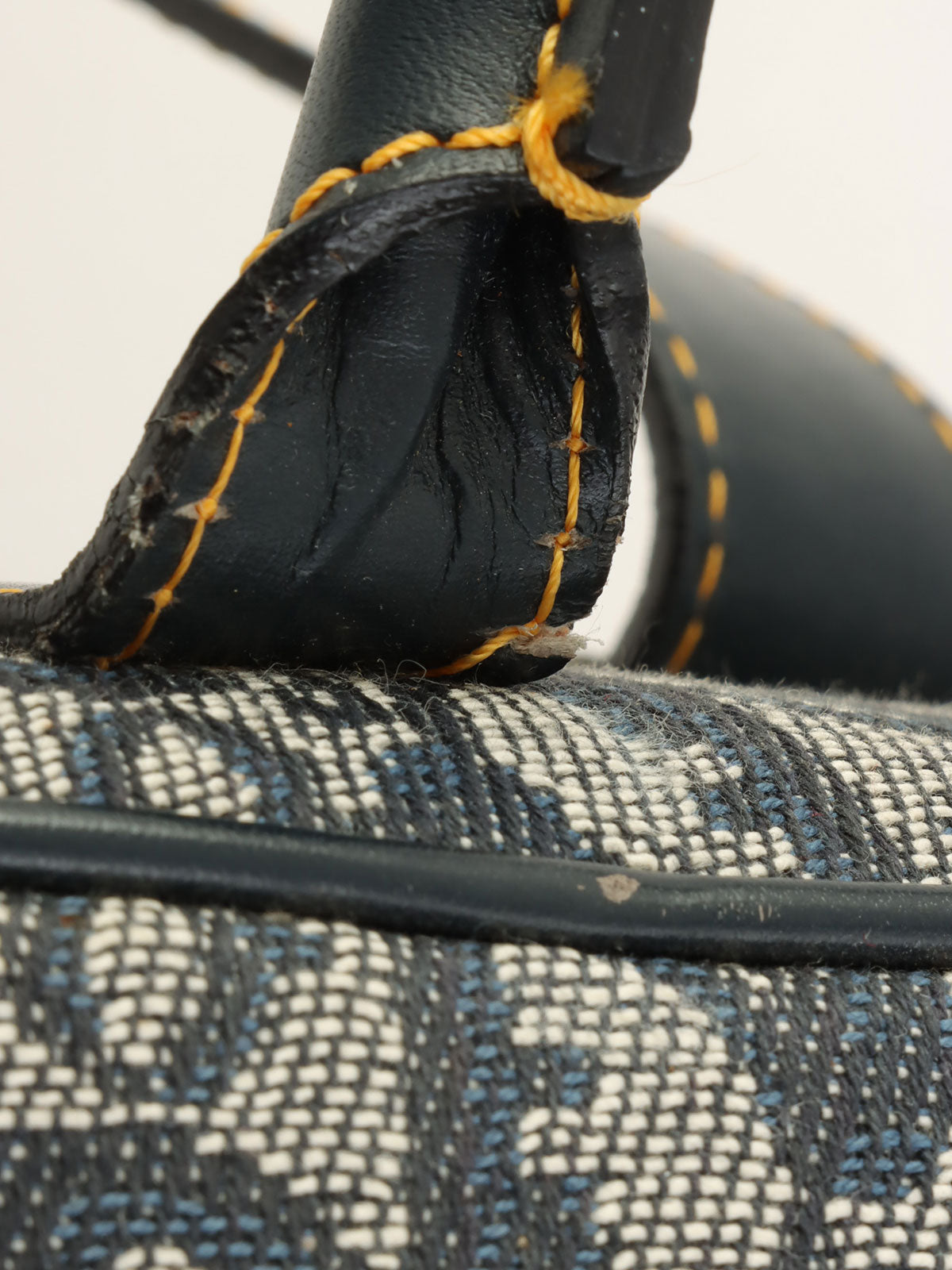 トロッターパターンダブルサドルバッグ ネイビー