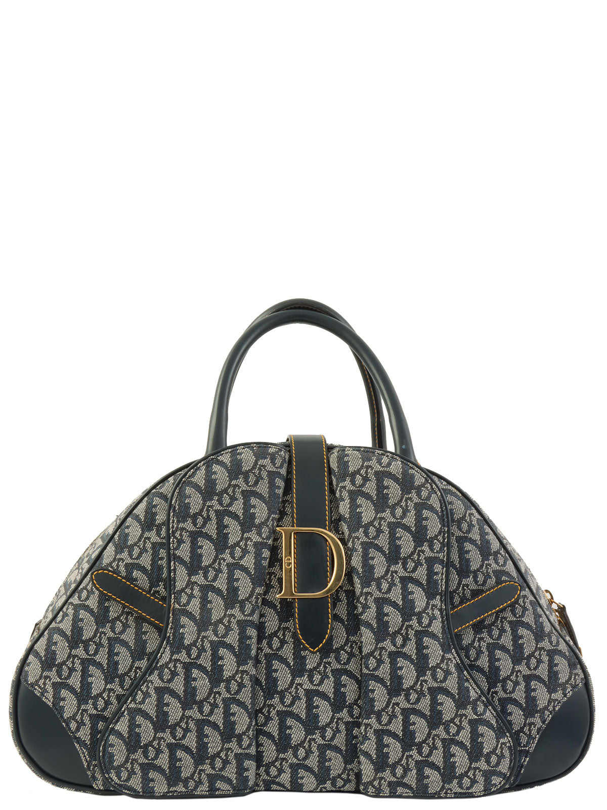 トロッターパターンダブルサドルバッグ ネイビー