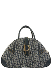 トロッターパターンダブルサドルバッグ ネイビー