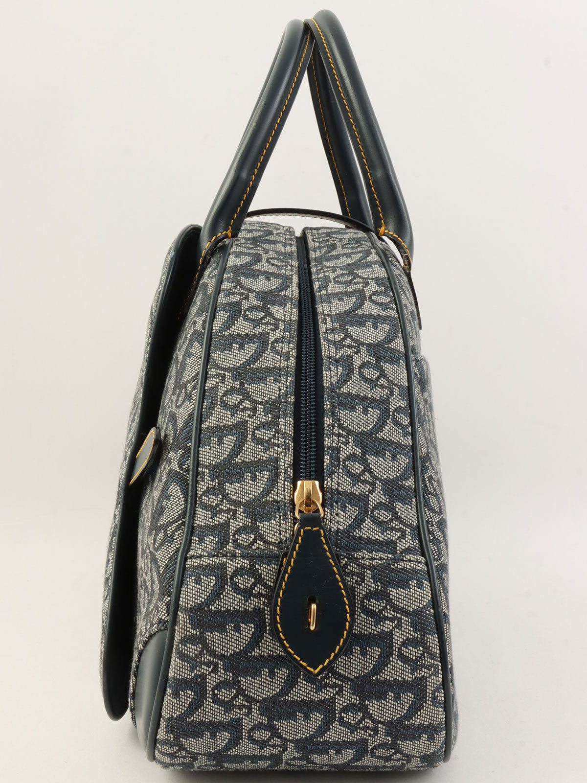 トロッターパターンダブルサドルバッグ ネイビー