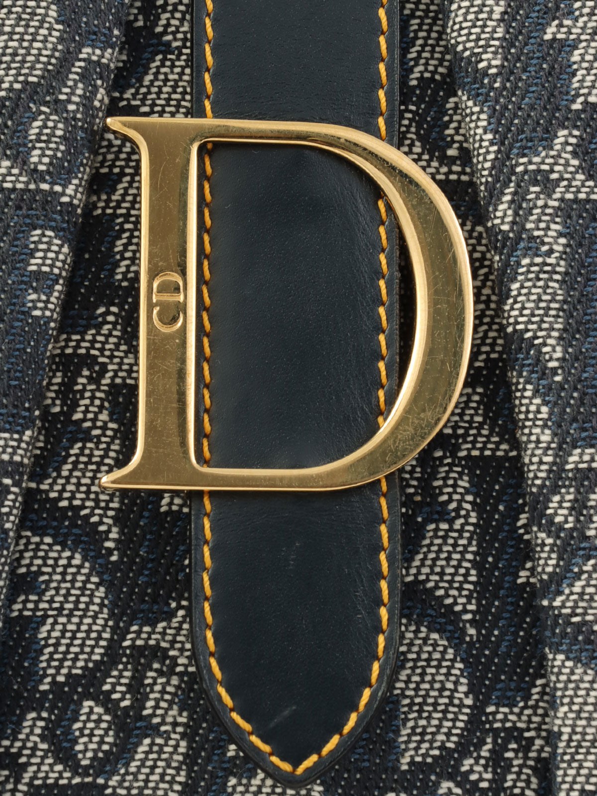 トロッターパターンダブルサドルバッグ ネイビー