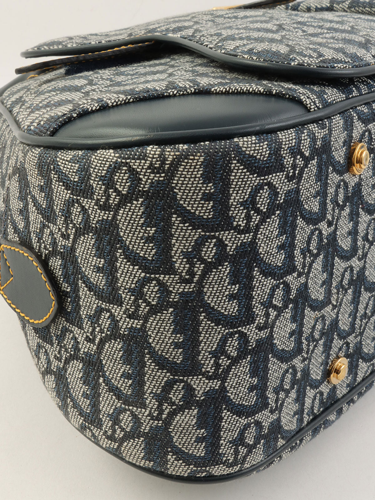 トロッターパターンダブルサドルバッグ ネイビー