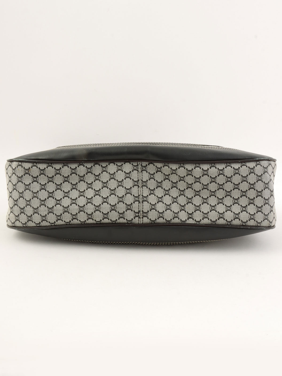 マカダムパターンワンショルダーバッグ グレー/ネイビー