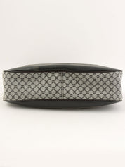 マカダムパターンワンショルダーバッグ グレー/ネイビー