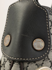 マカダムパターンワンショルダーバッグ グレー/ネイビー