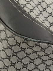 Macadam Pattern One-Shoulder Bag Gray/Navy