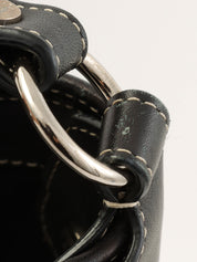 Macadam Pattern One-Shoulder Bag Gray/Navy