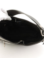 マカダムパターンワンショルダーバッグ グレー/ネイビー