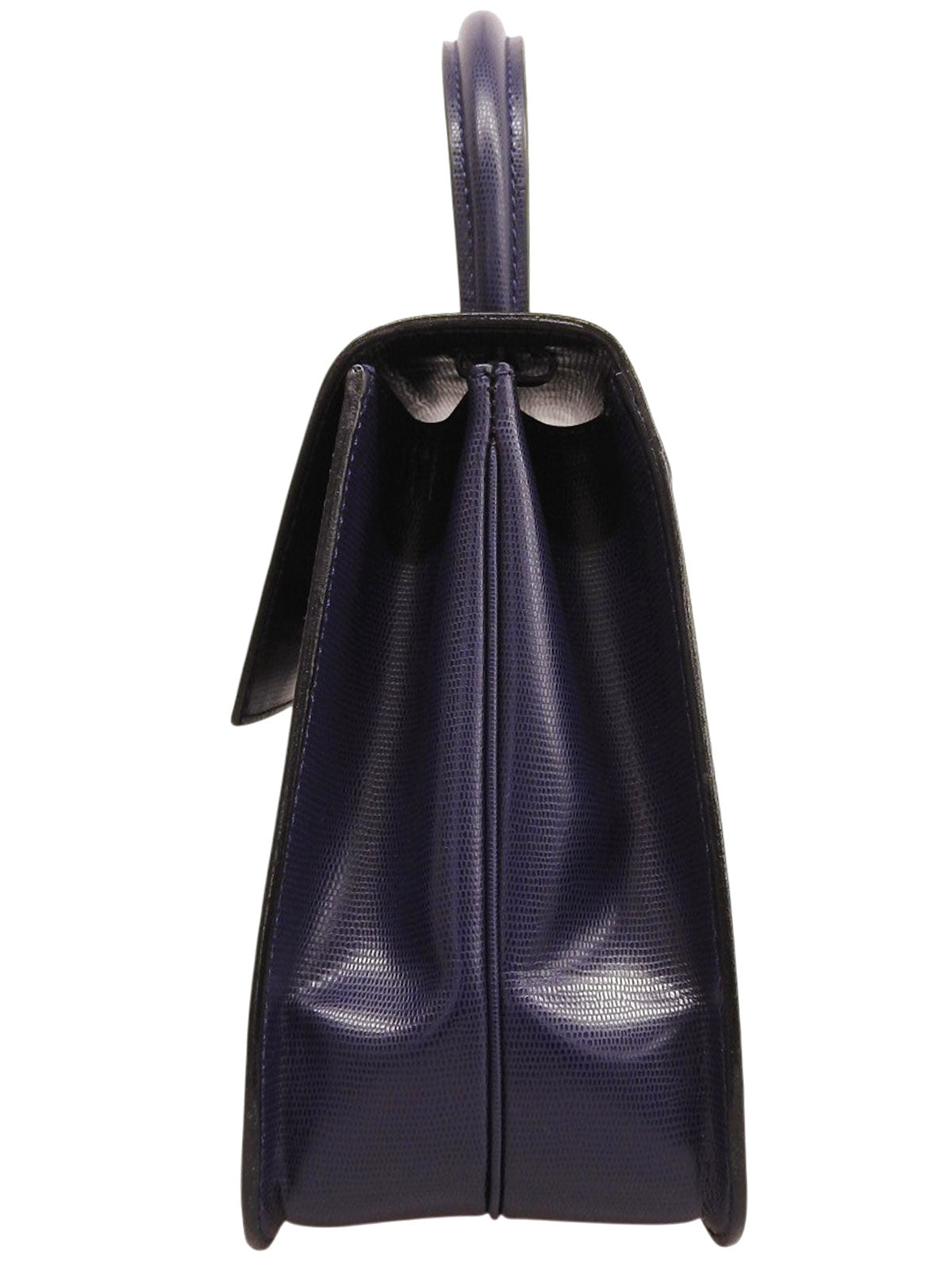 Circle logo plate handbag in blue