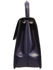 Circle logo plate handbag in blue