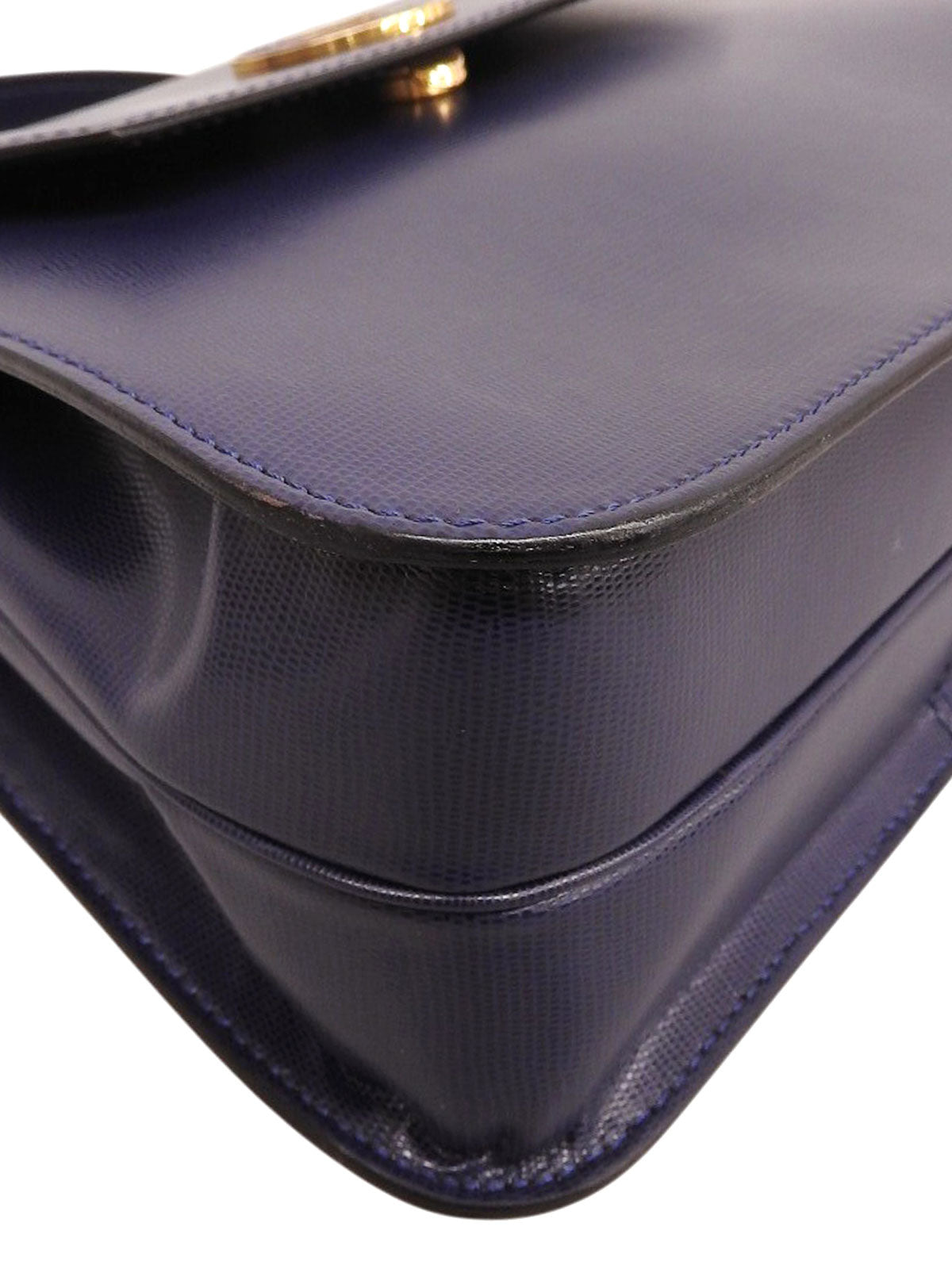 Circle logo plate handbag in blue