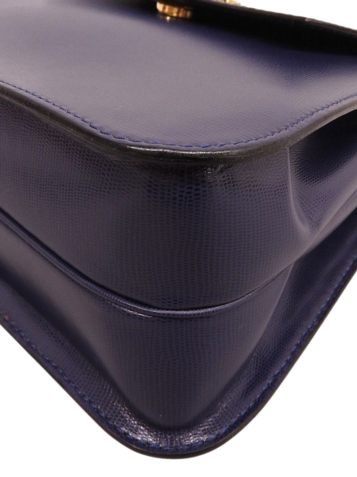 Circle logo plate handbag in blue