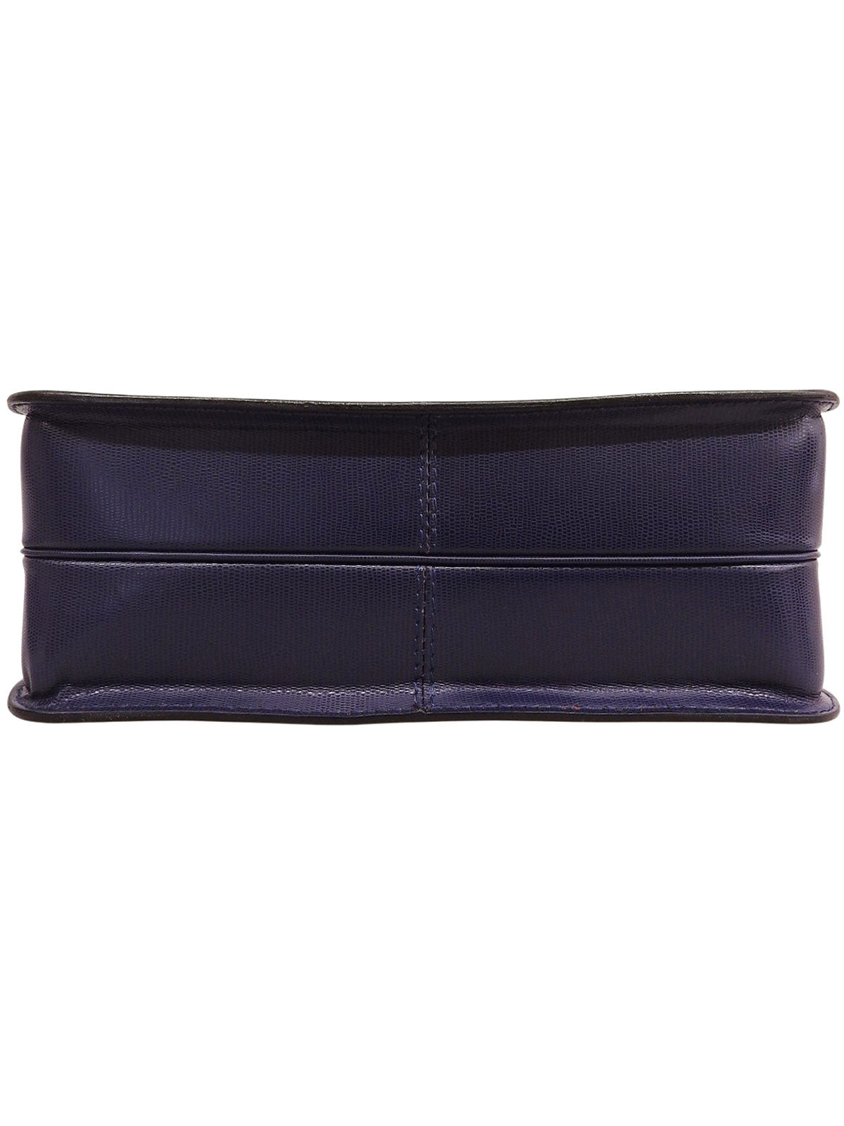 Circle logo plate handbag in blue