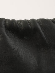 アナグラムエンボス巾着ショルダーバッグ ブラック