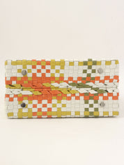 Intrecciato Gancini 橙色/绿色/多色盘形手提包