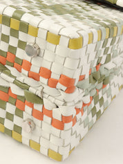 Intrecciato Gancini 橙色/绿色/多色盘形手提包