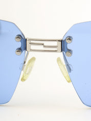 サイドロゴリムレスサングラス ブルー