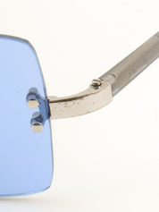 Side logo rimless sunglasses blue