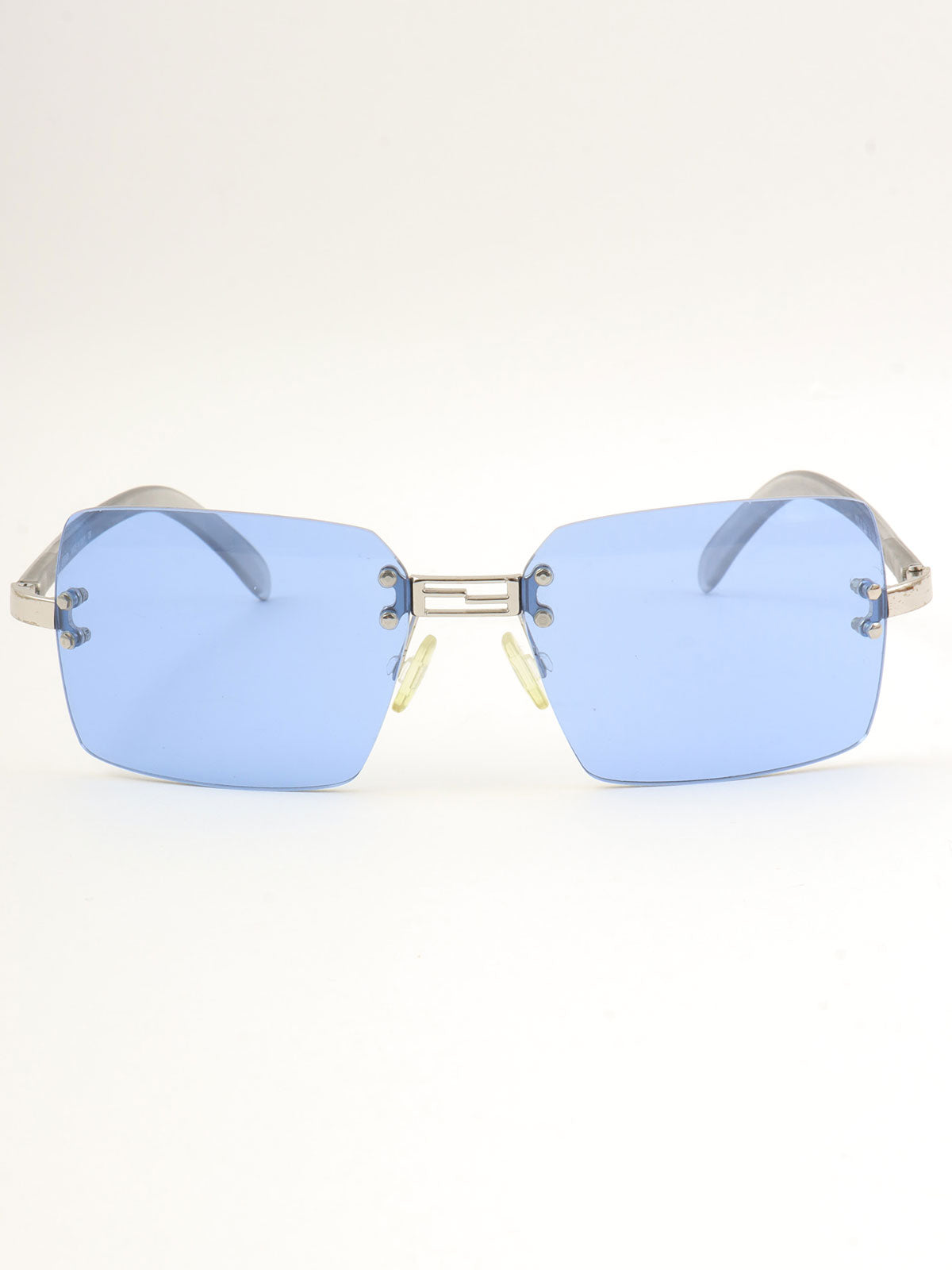 サイドロゴリムレスサングラス ブルー