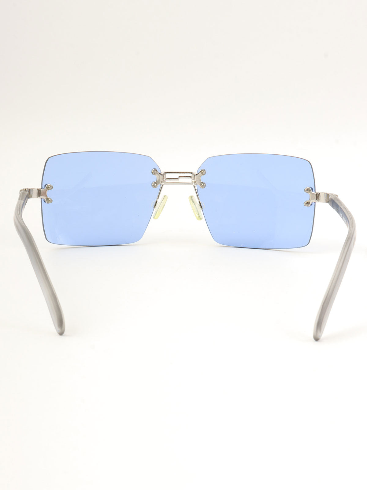 Side logo rimless sunglasses blue
