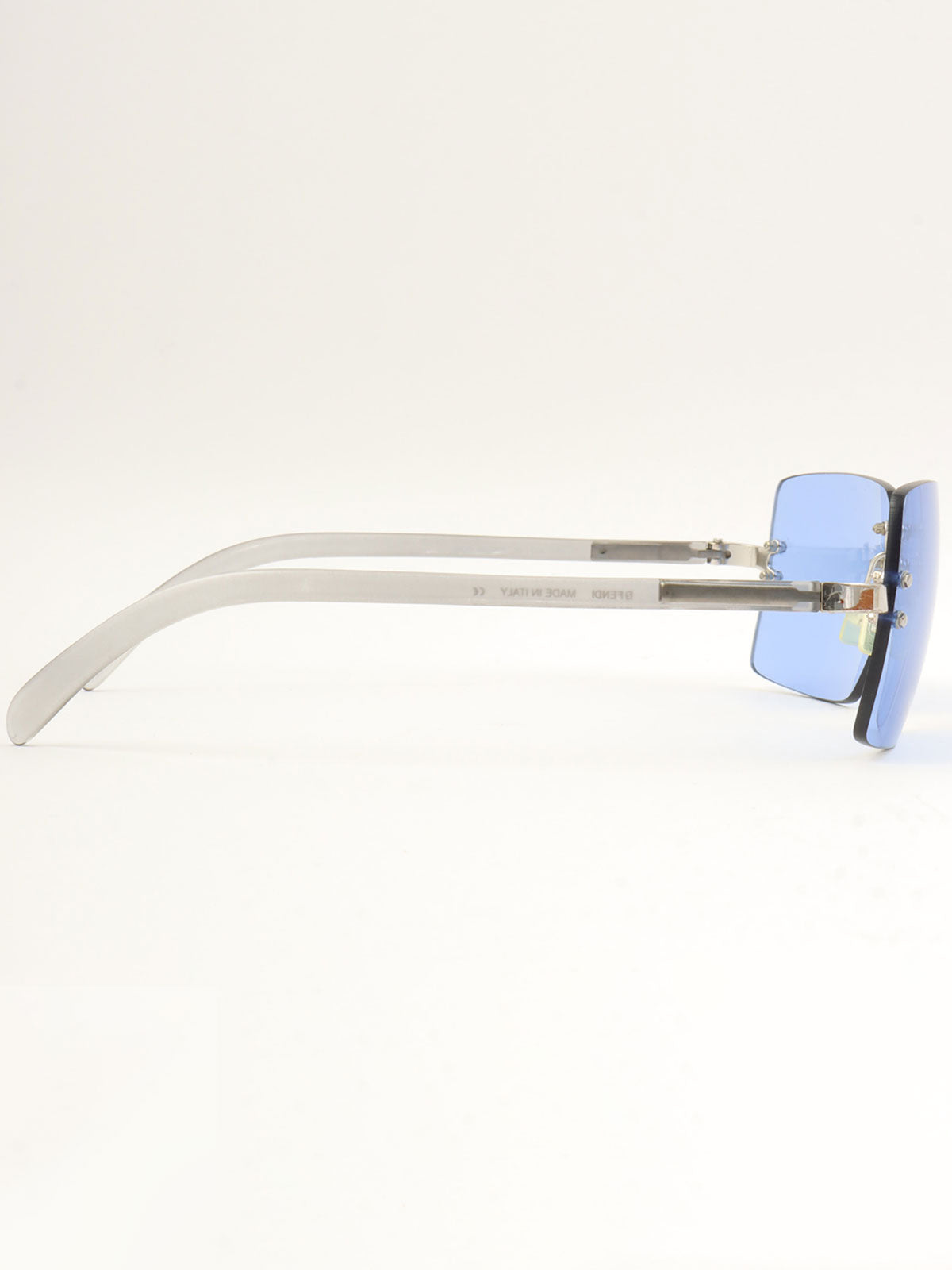 Side logo rimless sunglasses blue