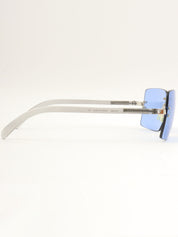Side logo rimless sunglasses blue