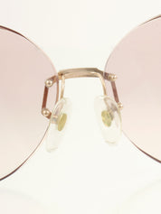 Side logo rimless sunglasses red