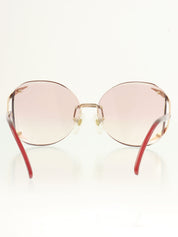 Side logo rimless sunglasses red