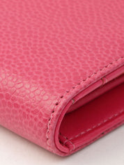 1997年頃製 キャビアスキンCCマークステッチウォレット フューシャピンク