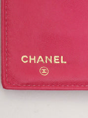 1997年頃製 キャビアスキンCCマークステッチウォレット フューシャピンク