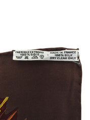 カレ90 Le Paradis du Royパターンスカーフ ブラウン