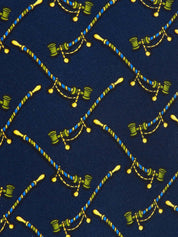 绳纹领带 海军蓝/多色