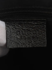 ウールレザーコンビジャッキーワンショルダーバッグ ボルドー/ブラック