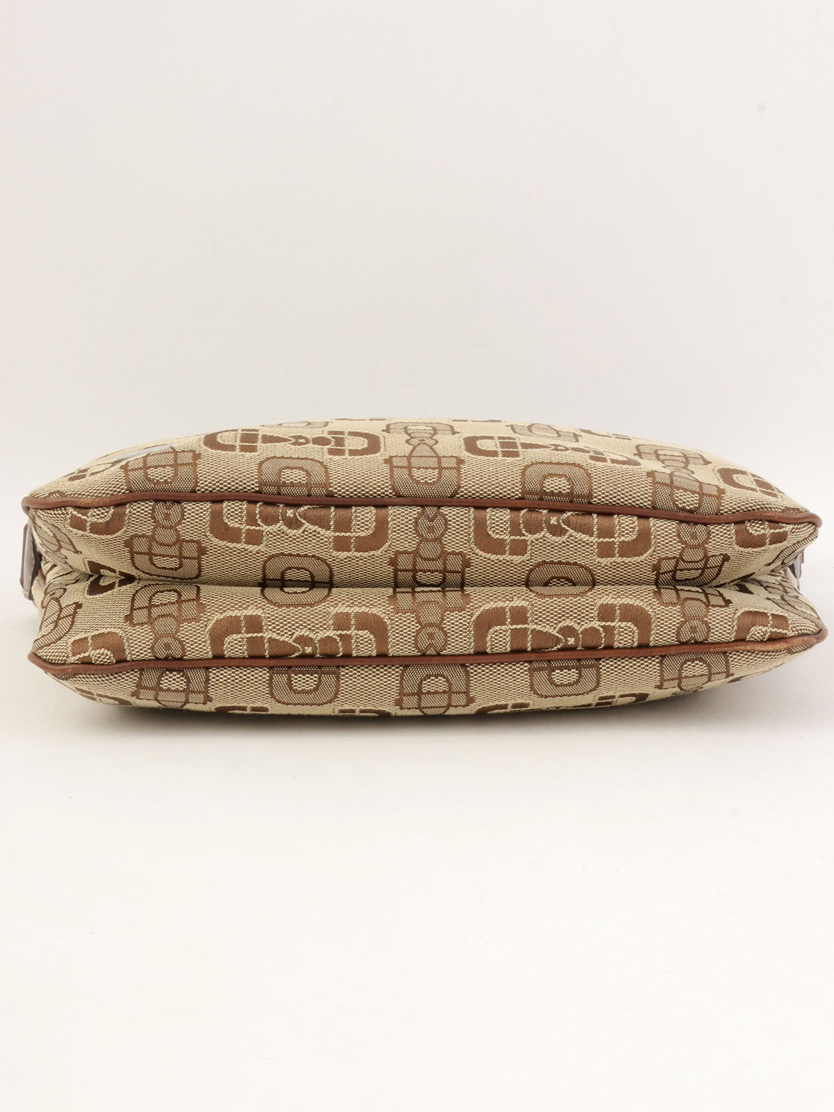 ホースビットパターンワンショルダーバッグ ブラウン