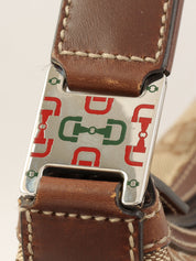 ホースビットパターンワンショルダーバッグ ブラウン