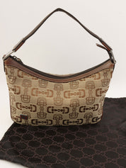 ホースビットパターンワンショルダーバッグ ブラウン