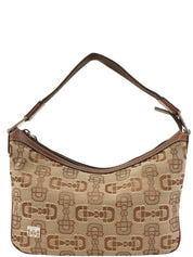 ホースビットパターンワンショルダーバッグ ブラウン