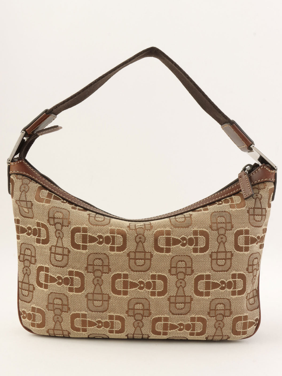 ホースビットパターンワンショルダーバッグ ブラウン