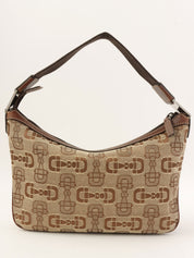 ホースビットパターンワンショルダーバッグ ブラウン