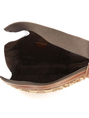 ホースビットパターンワンショルダーバッグ ブラウン