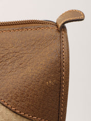 Gパターンロゴエンボスボストンバッグ ベージュ/ブラウン