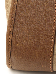 Gパターンロゴエンボスボストンバッグ ベージュ/ブラウン